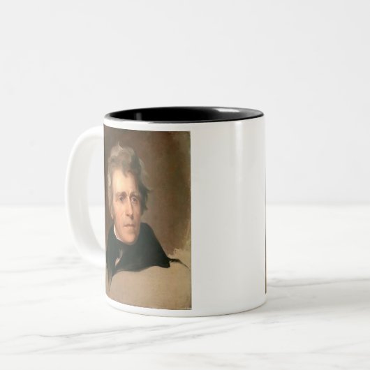 Andrew Jackson Zweifarbige Tasse (Vorderseite Links)