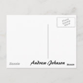 Andrew Johnson 17 Postkarte (Rückseite)