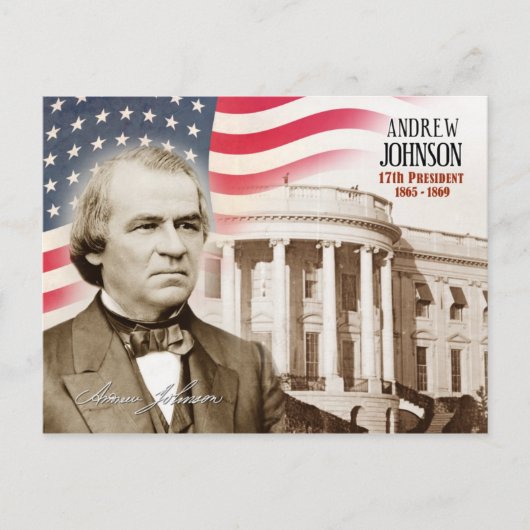 Andrew Johnson - 17. Präsident der USA Postkarte (Vorderseite)