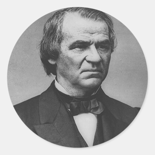 Andrew Johnson 17 Runder Aufkleber (Vorderseite)