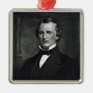 Andrew Johnson (1808-75), 17. Präsident der UNO Silbernes Ornament