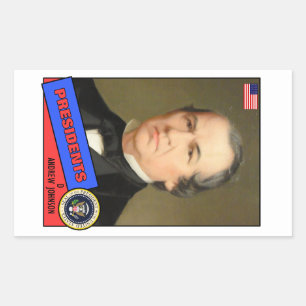 Andrew Johnson Baseball Card Rechteckiger Aufkleber