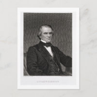 Andrew Johnson, graviert von einem Foto von Thom