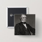 Andrew Johnson, graviert von einer Fotografie Button (Vorne & Hinten)