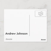 Andrew Johnson Postkarte (Rückseite)
