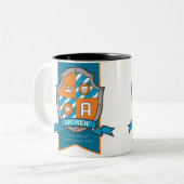 Andrew Letter A Wappen orange Name bedeutet Tasse (Vorderseite Links)
