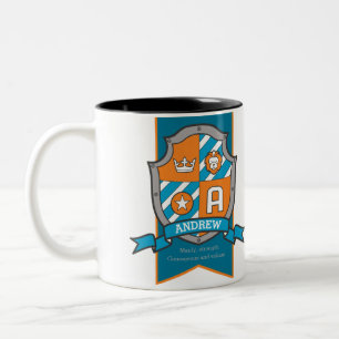 Andrew Letter A Wappen orange Name bedeutet Tasse