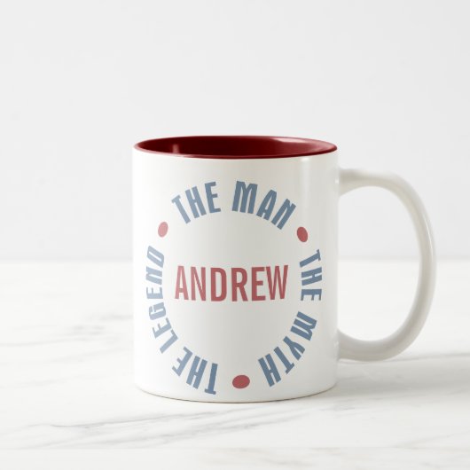 Andrew-Mann-Mythos-Legende kundengerecht Zweifarbige Tasse (Rechts)