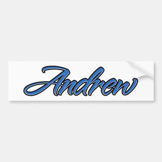 Andrew Name blue Aufkleber Sticker Autoaufkleber (Vorne)