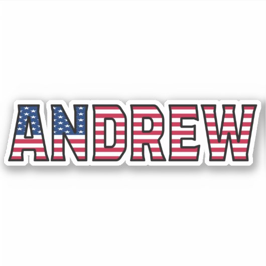 Andrew Name Vorname USA Sticker Stickerset (Vorderseite)