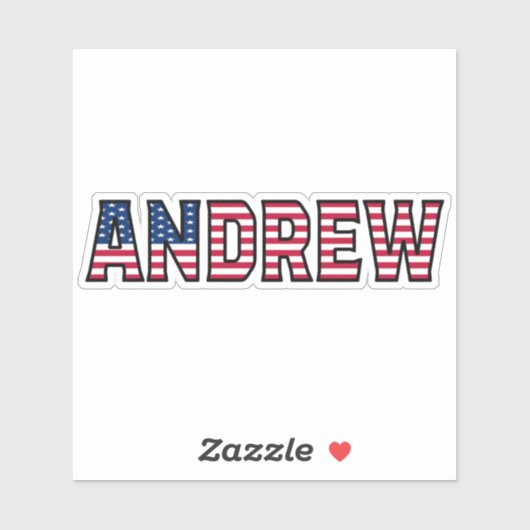 Andrew Name Vorname USA Sticker Stickerset (Blatt)