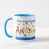 'Andrew' Namensspezifische Ringer-Tasse. Tasse (Links)
