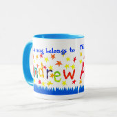 'Andrew' Namensspezifische Ringer-Tasse. Tasse (Vorderseite Links)