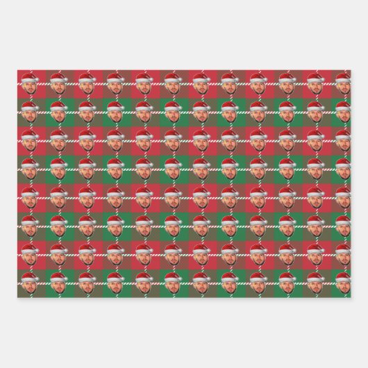 Andrew Tate Christmas Wrapping Paper Set 3 Geschenkpapier Set (Vorderseite)