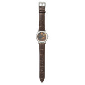 Andrew Tate Classic Brown Leather Watch Armbanduhr (Flach)