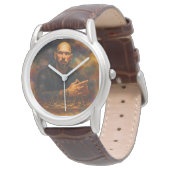 Andrew Tate Classic Brown Leather Watch Armbanduhr (Schrägansicht)