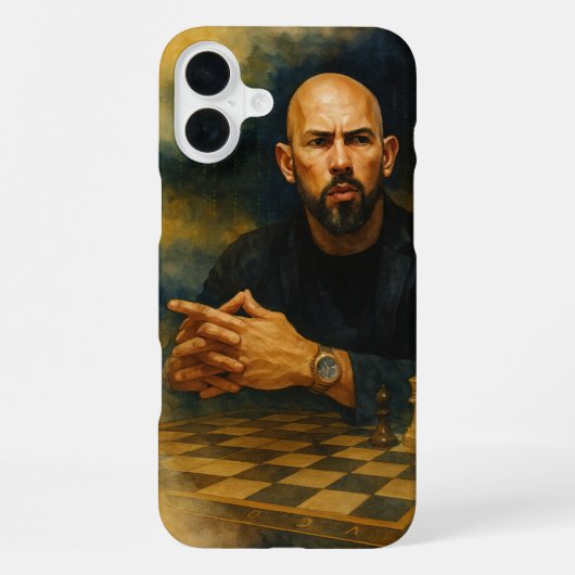 Andrew Tate iPhone 16 Plus Slim Fit Hülle (Rückseite)