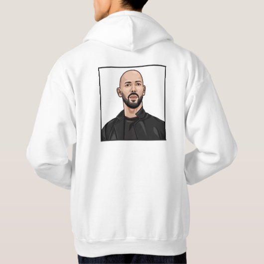 Andrew Tate Portrait Hoodie (Rückseite)