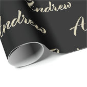 Andrew Vorname Name edles Geschenkpapier Papier (Rolleneckpunkt)