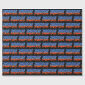 Andrew Vorname Name Graffiti blue orange Geschenkpapier (Flach)