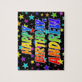 "ANDREW" Vorname, Spaß "GLÜCKLICHER GEBURTSTAG" Puzzle (Vertikal)