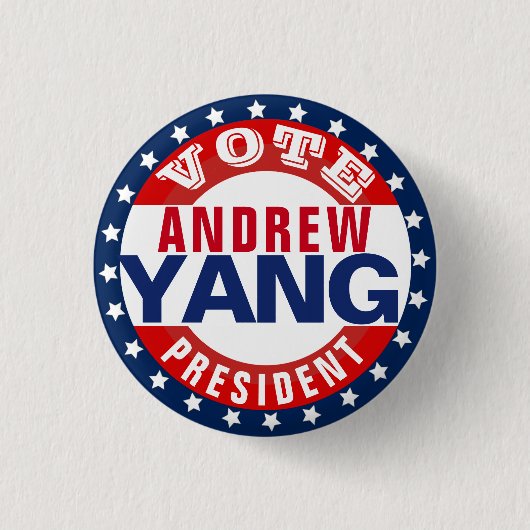 Andrew Yang für Präsident Button (Vorderseite)