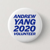 Andrew Yang Volunteer 2 Zoll Round Button (Vorderseite)