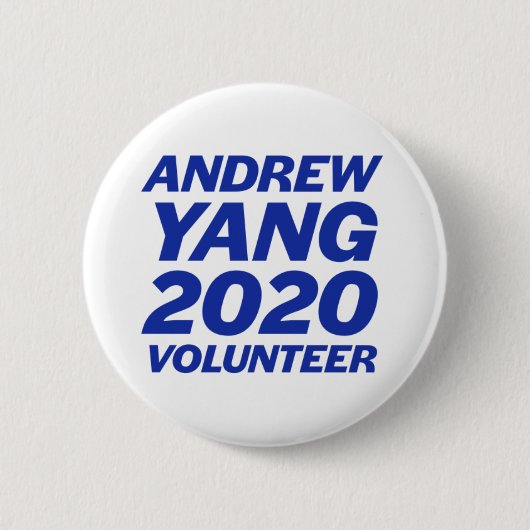 Andrew Yang Volunteer 2 Zoll Round Button (Vorderseite)
