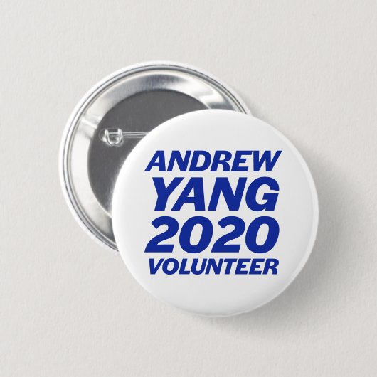 Andrew Yang Volunteer 2 Zoll Round Button (Vorne & Hinten)