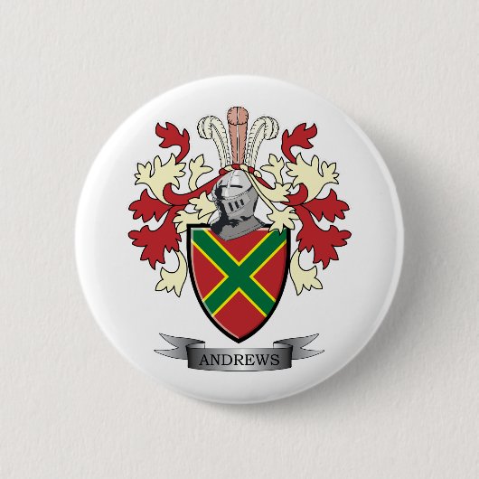 Andrews-Familienwappen-Wappen Button (Vorderseite)