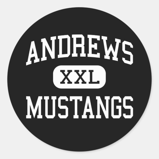 Andrews - Mustangs - High School - Andrews Texas Runder Aufkleber (Vorderseite)