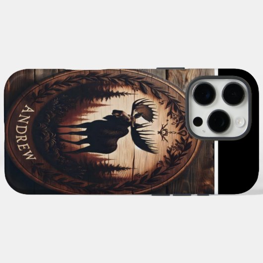Andrew's Woodland Moose Case-Mate iPhone Hülle (Rückseite (Horizontal))