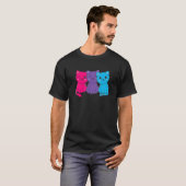 Androgyne Flag Pile Pride Lgbtq Katzen Niedlich An T-Shirt (Vorne ganz)
