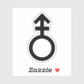 Androgyne Gender Symbol Aufkleber (Blatt)