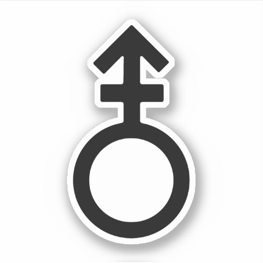 Androgyne Gender Symbol Aufkleber (Vorderseite)
