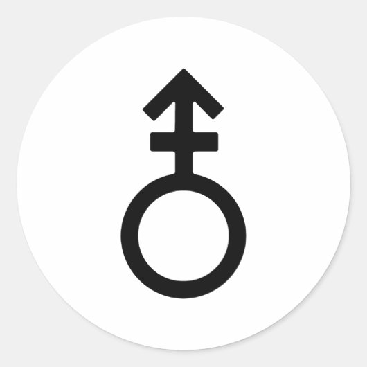 Androgyne Gender Symbol Runder Aufkleber (Vorderseite)