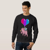 Androgyne Pig Fairy Nichtbinärgeschlecht Sweatshirt (Vorne ganz)