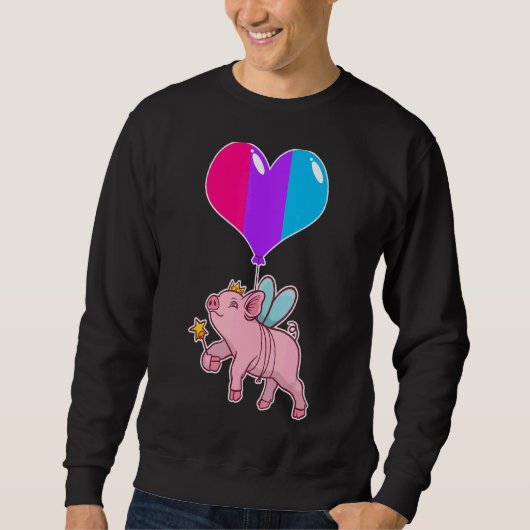 Androgyne Pig Fairy Nichtbinärgeschlecht Sweatshirt (Vorderseite)