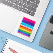 Androgyne Pride Aufkleber (Laptop mit iPhone)