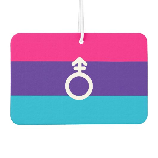 Androgyne Pride Autolufterfrischer (Vorderseite)