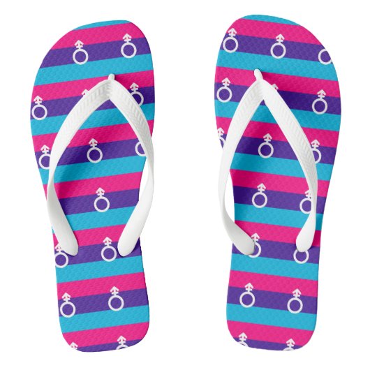 Androgyne-Pride Badesandalen (Fußbett)