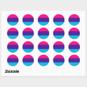 Androgyne Pride Flag Runder Aufkleber (Blatt)