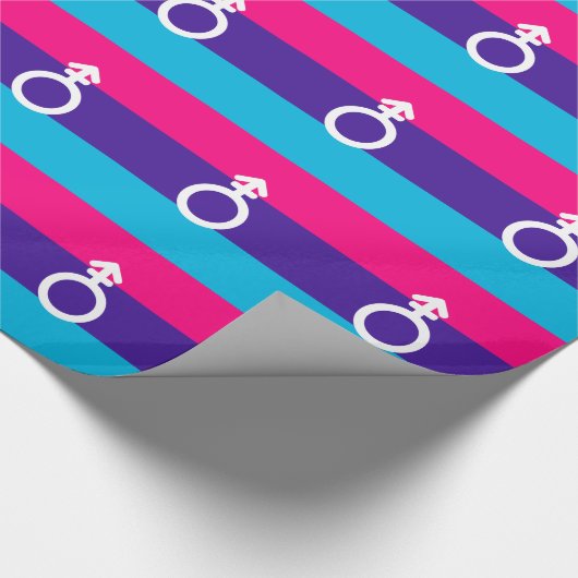 ANDROGYNE PRIDE SYMBOL GESCHENKPAPIER (Ecke)