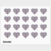 ANDROGYNE STOLZ-PATTERN Herz-Aufkleber (Blatt)