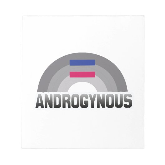 ANDROGYNER REGENBOGEN NOTIZBLOCK (Vorderseite)