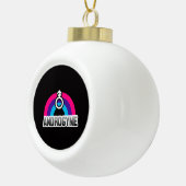 Androgyner Stolz Keramik Kugel-Ornament (Rechts)