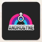Androgyner Stolz Rechteckiger Pappuntersetzer (Vorderseite)