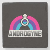 Androgyner Stolz Steinuntersetzer (Vorderseite)