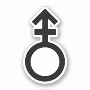 Androgynes Geschlechtssymbol Aufkleber