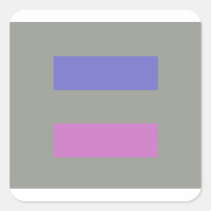 androgynisch quadratischer aufkleber